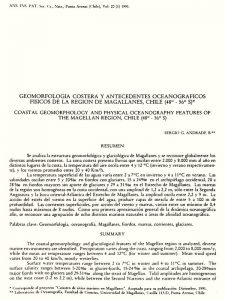 Andrade S (1991) Geomorfología costera y antecedentes oceanográficos físicos de la región de Magallanes, Chile (48°-56° S). Anales del Instituto de la Patagonia 20: 135–151.